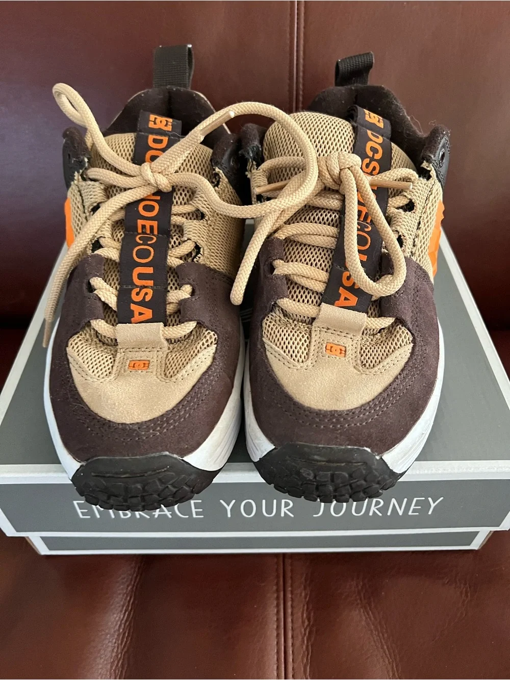 DC Lynx OG Brian wenning heritage Men’s Skate sneakers . Brown Tan Orange, S 8